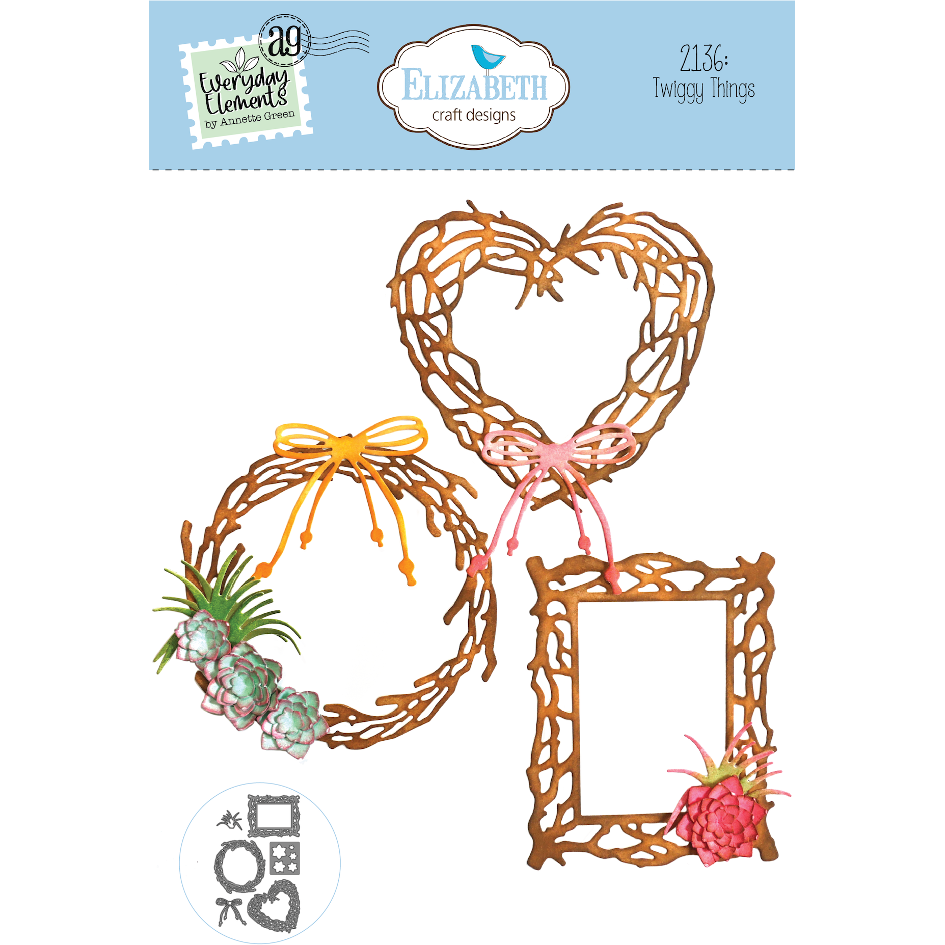 Elizabeth Craft Designs Twiggy Things Dies 2136