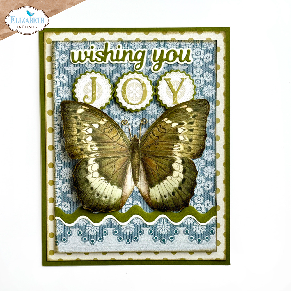Elizabeth Craft Designs Classic Alphabet Dies 2140 butterfly