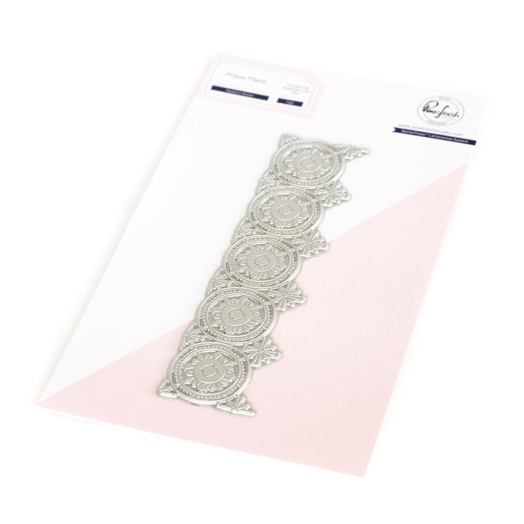 Pinkfresh Studio Medallion Border Press Plate 215923