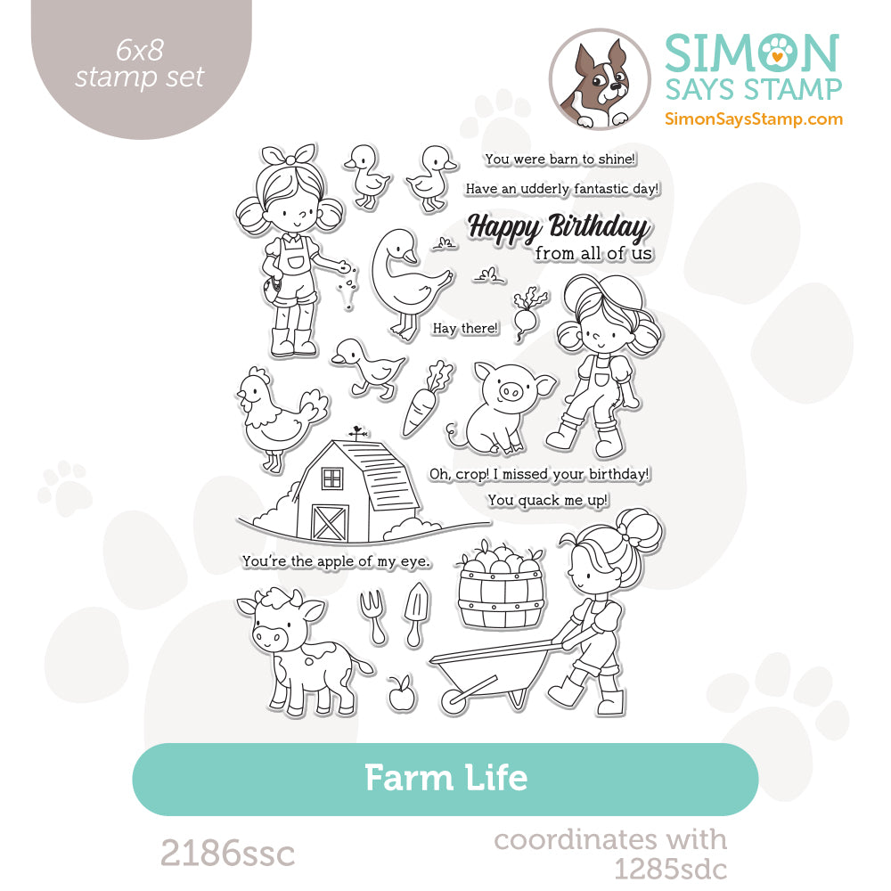 Simon Says Clear Stamps Farm Life 2186ssc Rain or Shine