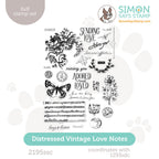 Simon Says Clear Stamps Distressed Vintage Love Notes 2195ssc