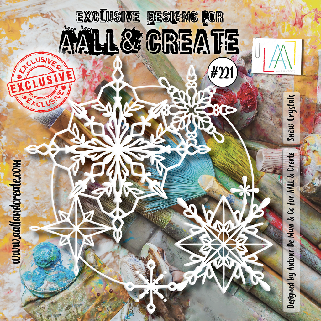 AALL & Create Snow Crystals 6x6 Stencil 221