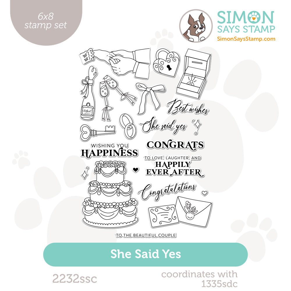 Simon Says Clear Stamps She Said Yes 2232ssc You Are My Favorite