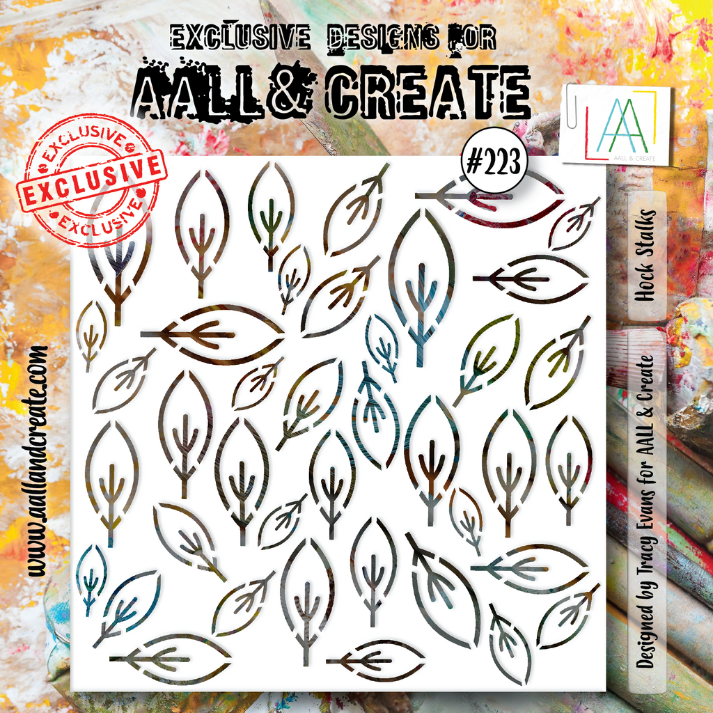 AALL & Create Hock Stalks 6x6 Stencil 223