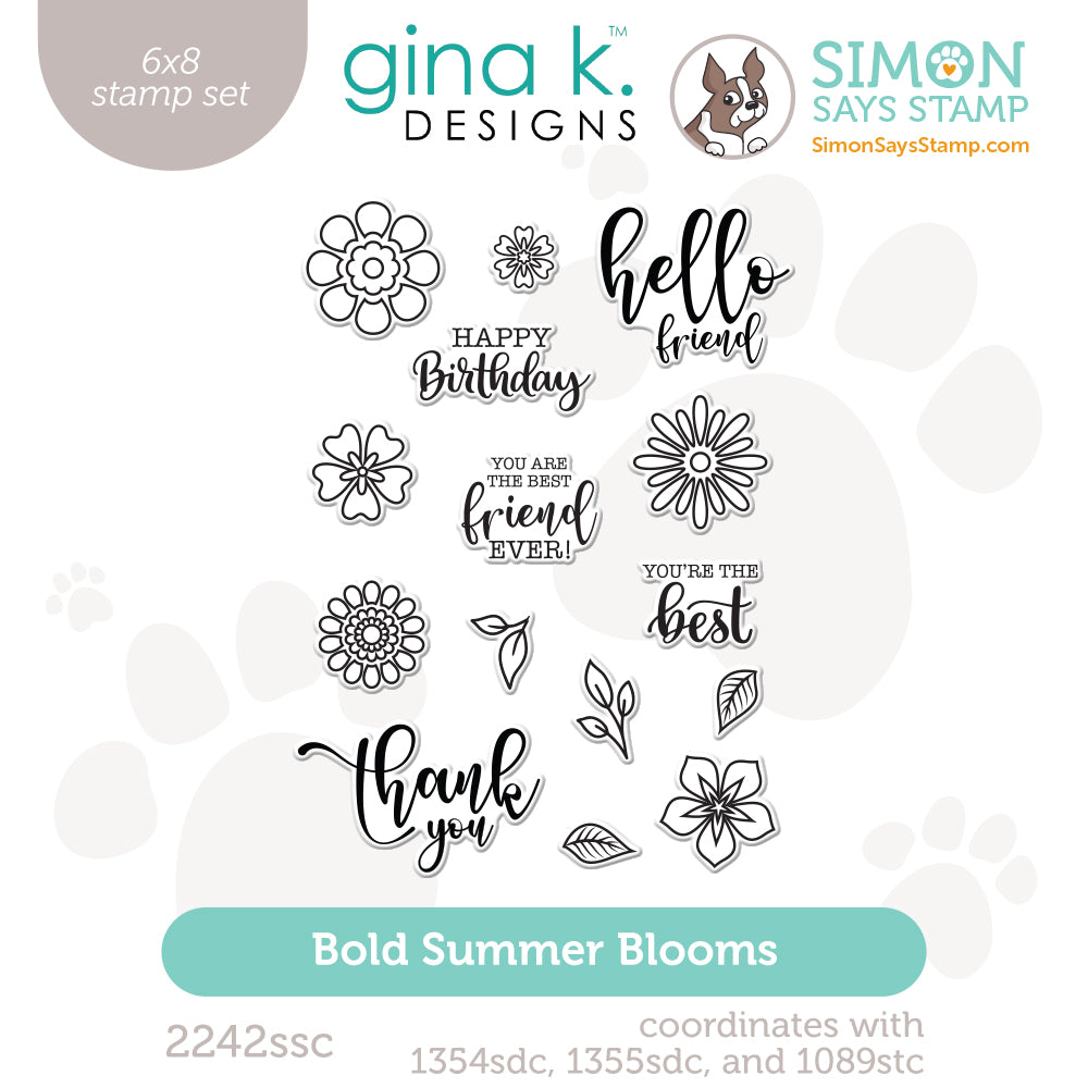 Simon Says Clear Stamps Bold Summer Blooms 2242ssc