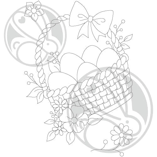 The Rabbit Hole Designs Easter Basket Clear Stamps trh-227