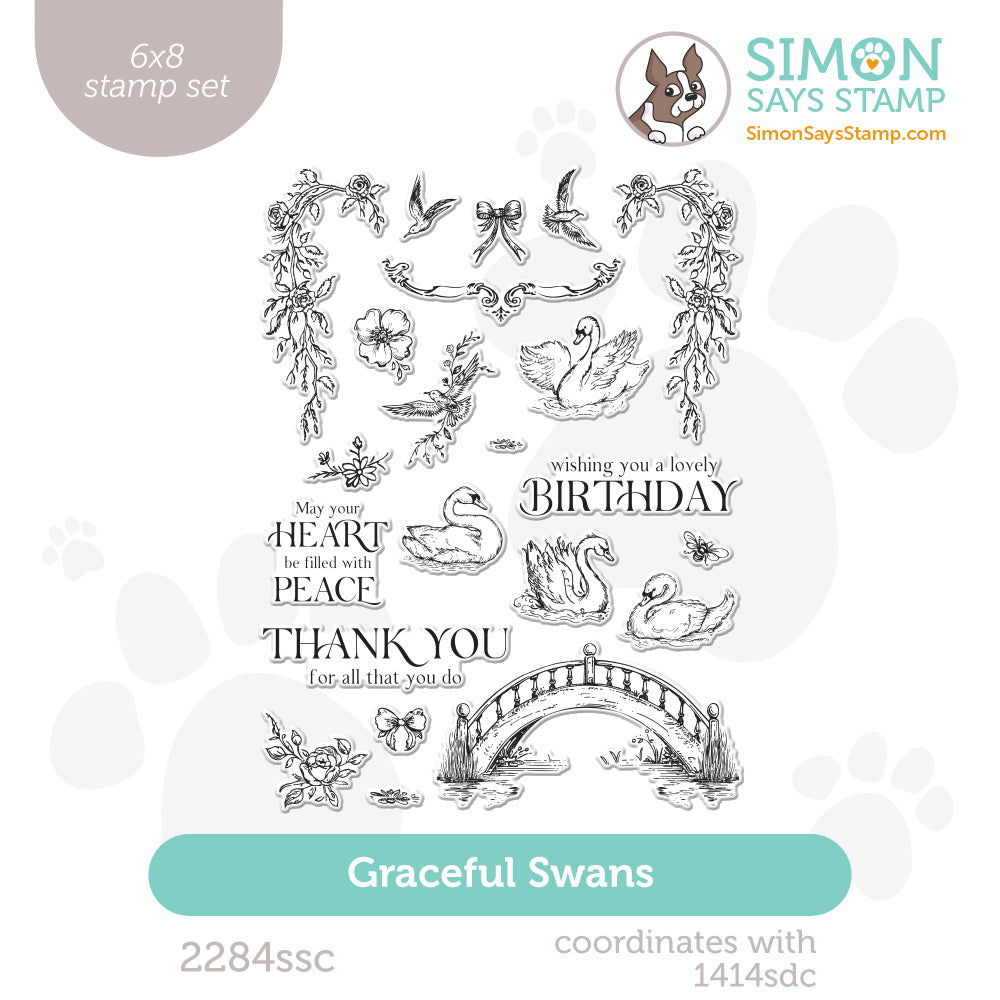 Simon Says Clear Stamps Graceful Swans 2284ssc Sugar and Spice