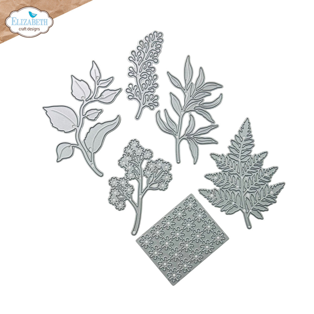 Elizabeth Craft Designs Fern and Greenery Dies 2308