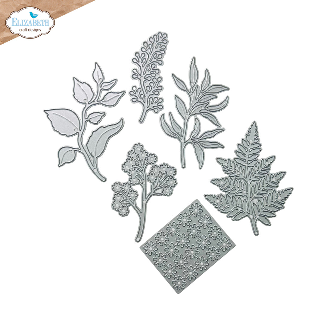 Elizabeth Craft Designs Fern and Greenery Dies 2308
