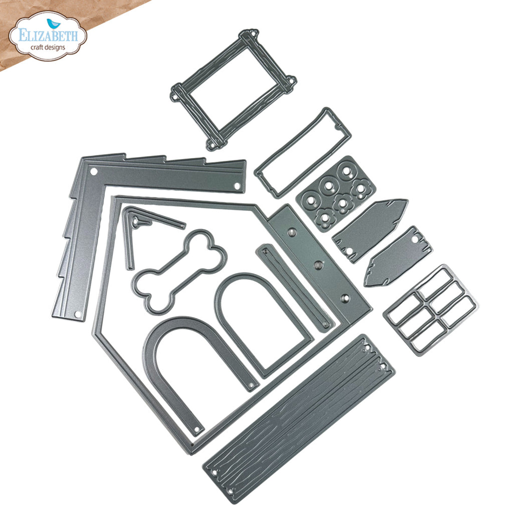 Elizabeth Craft Designs Dog House Build A Book Dies 2332