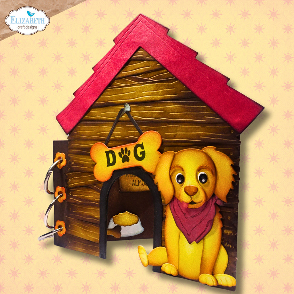 Elizabeth Craft Designs Dog House Build A Book Dies 2332