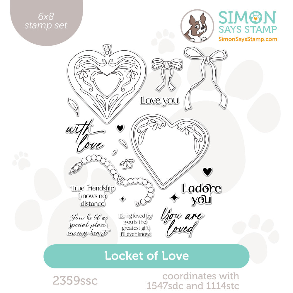Simon Says Clear Stamps Locket Of Love 2359ssc Heart to Heart