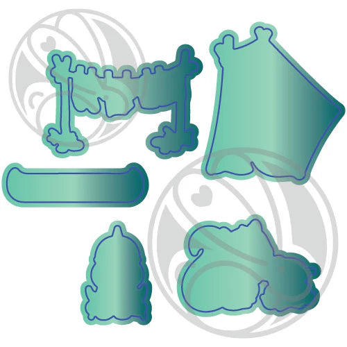 The Rabbit Hole Designs Tenting with Tailette Dies trh-235d