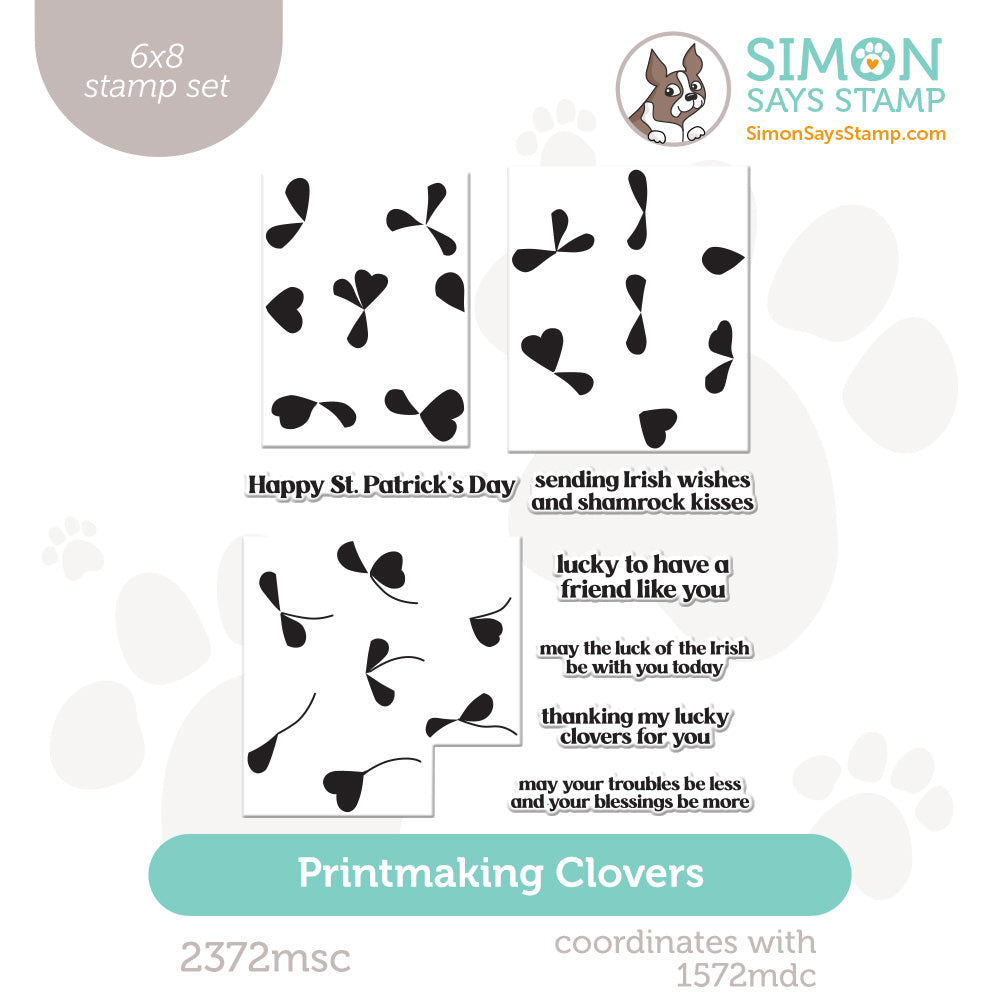 Simon Says Clear Stamps Printmaking Clovers 2372msc Beautiful Moments
