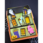 Poppy Stamps Neighborhood Home Pop Up Easel Set Dies 2375 haunted house