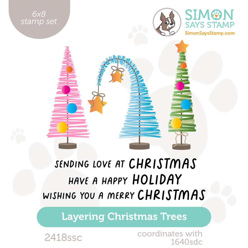 Simon Says Clear Stamps Layering Christmas Trees 2418ssc Stamptember