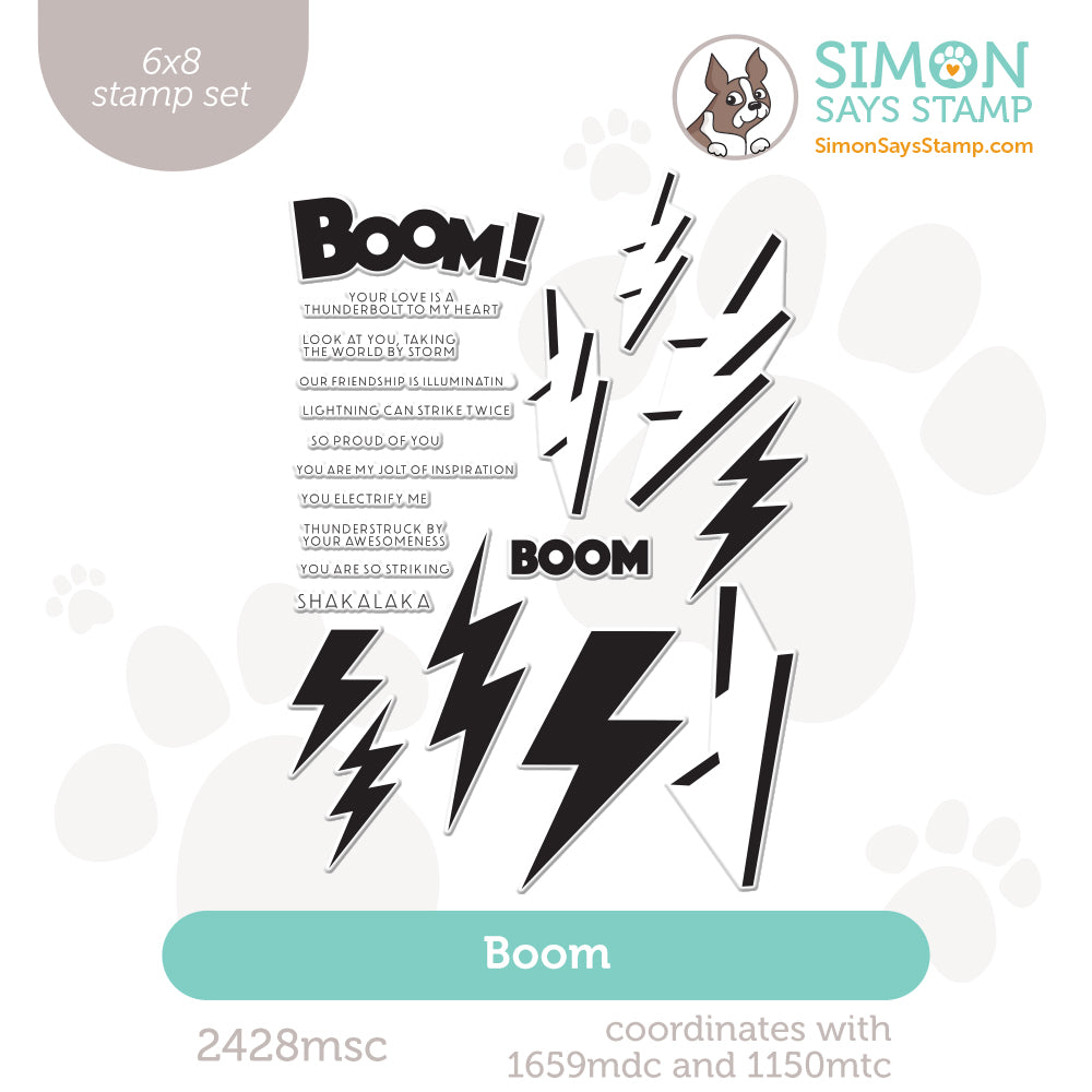 Simon Says Clear Stamps Boom 2428msc Shine On