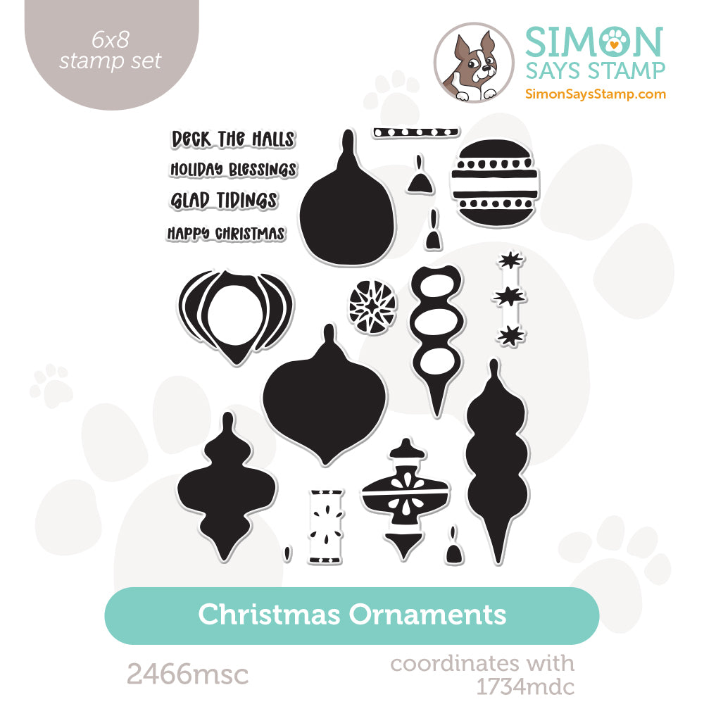 Simon Says Clear Stamps Christmas Ornaments 2466msc Sending Cheer