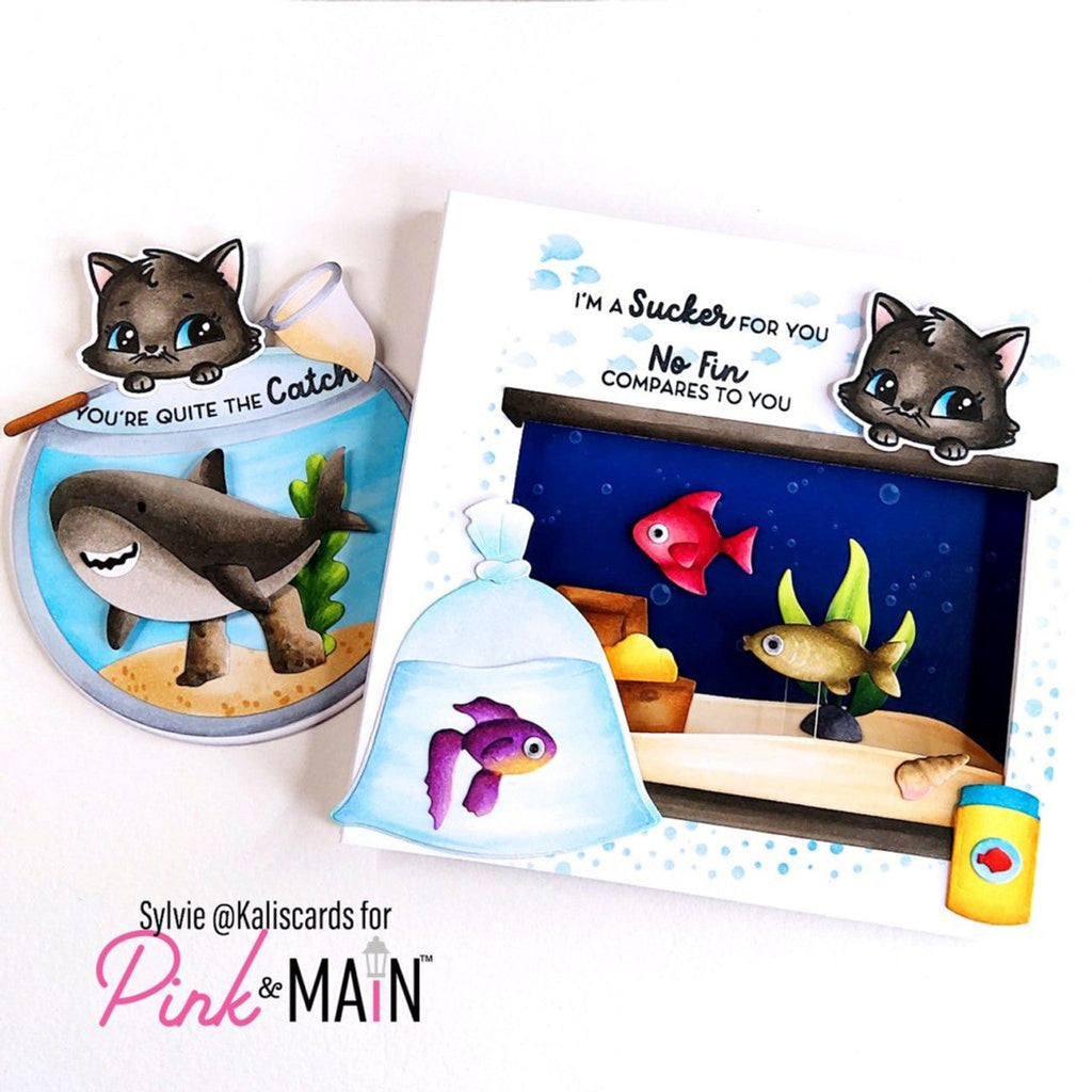 Pink and Main Ocean Floor Stencil pms127 fish tank