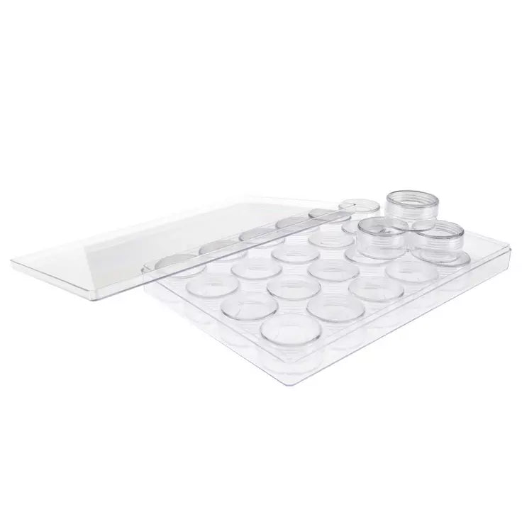 24 Container Organizer Case Storage System Open