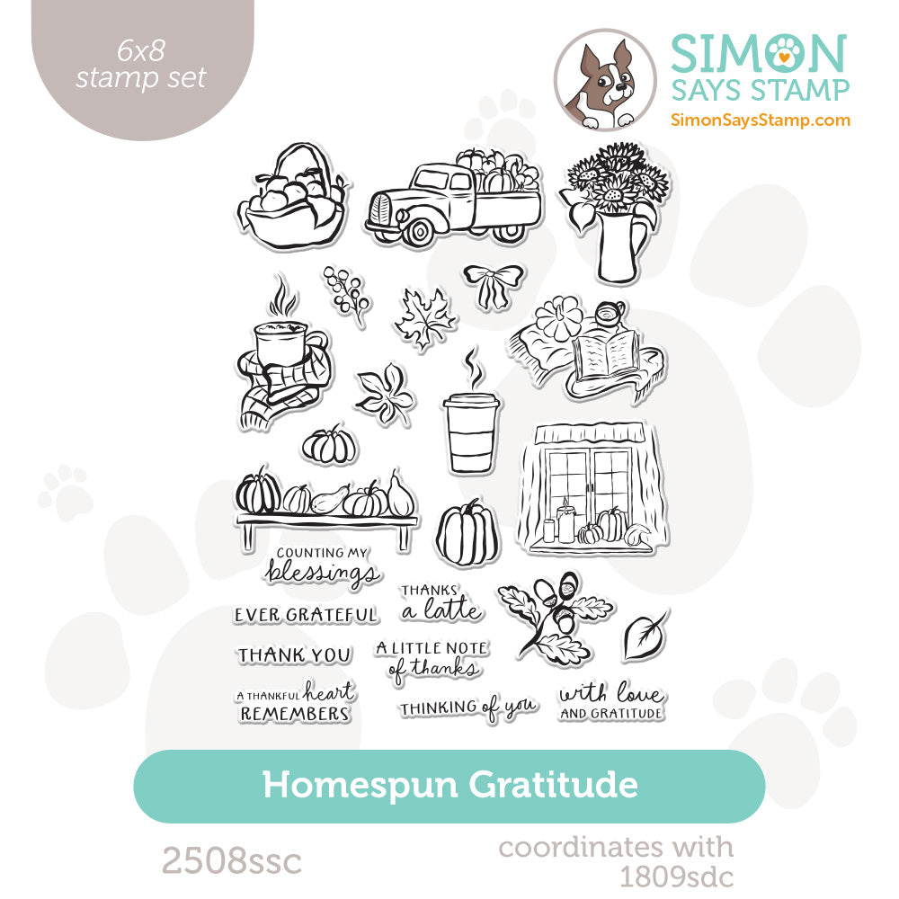 Simon Says Clear Stamps Homespun Gratitude 2508ssc