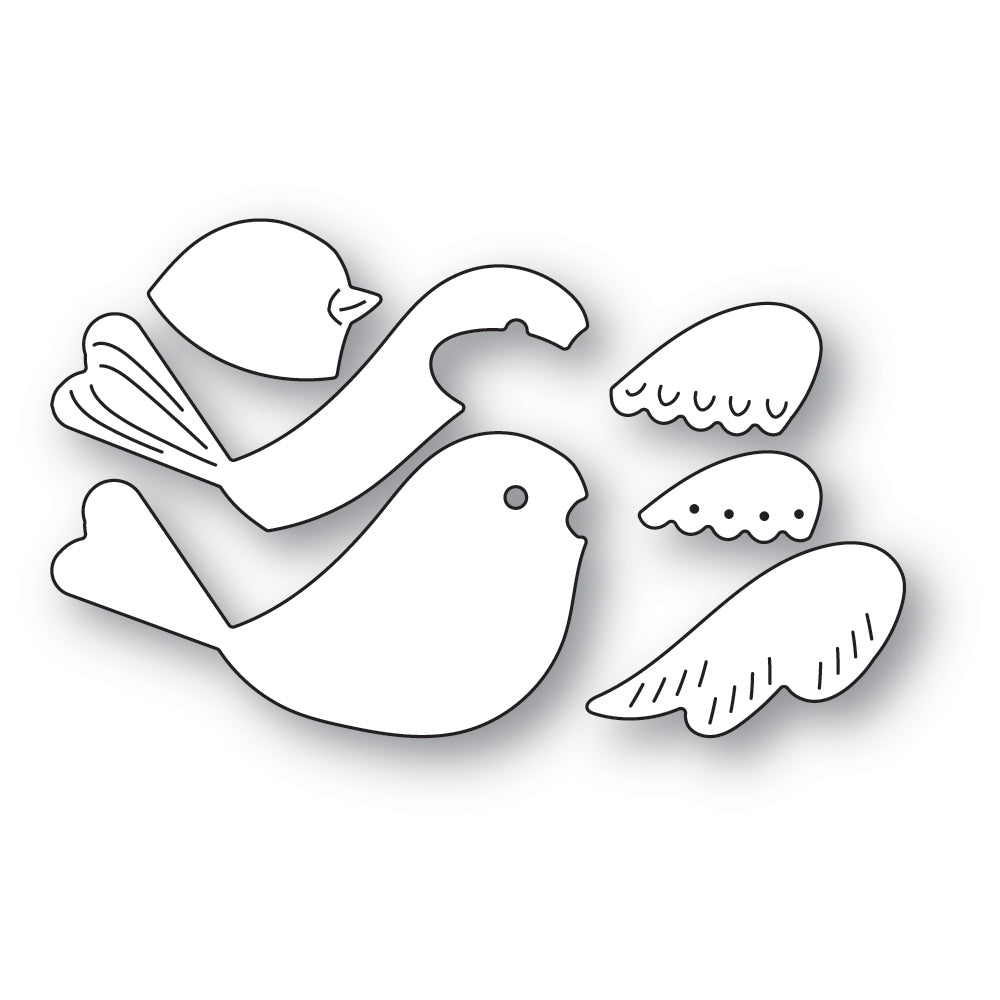 Poppy Stamps Nordic Bird Dies 2571 pieces