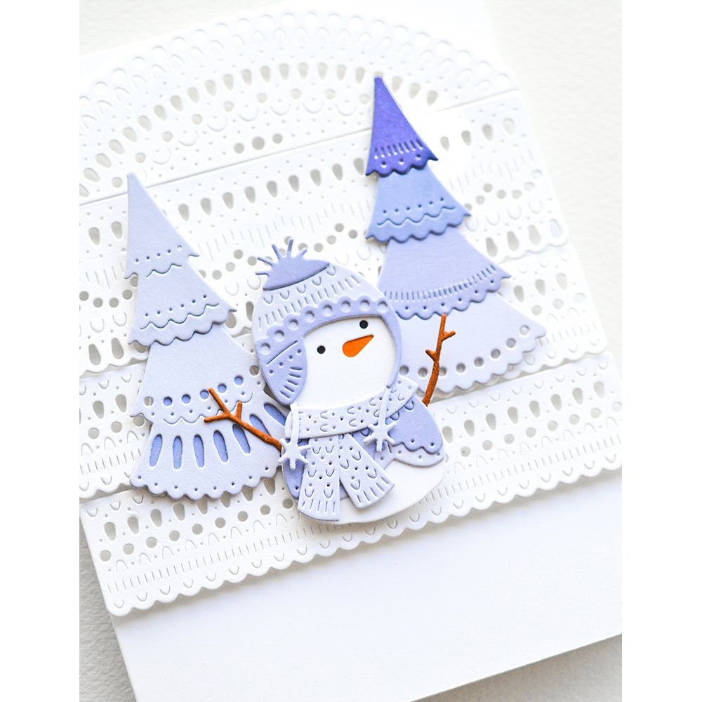 Poppy Stamps Sweet Nordic Snowman Dies 2576Poppy Stamps Sweet Nordic Snowman Dies 2576 lace