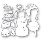 Poppy Stamps Sweet Nordic Snowman Dies 2576 pieces
