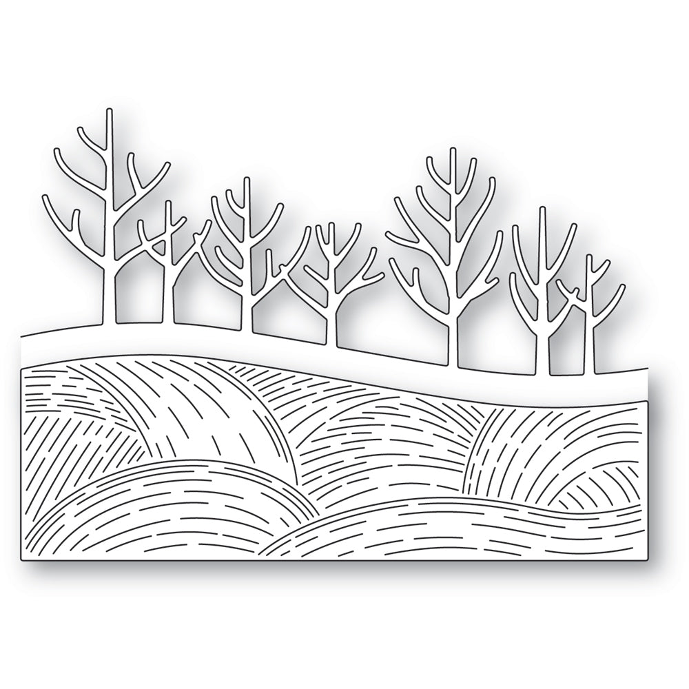 Poppy Stamps Whittle Field and Trees Dies 2577