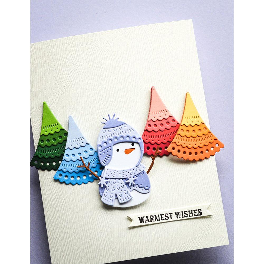 Poppy Stamps Nordic Tree Toppers Die 2581 snowman