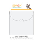 Simon Says Stamp CLEAR POCKETS Storage 5x5 inches 25CPS