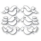 Poppy Stamps Nordic Bird Bunch Dies 2601 line art