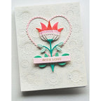 Poppy Stamps Nordic Crown Flower Dies 2610 with love