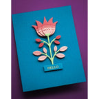 Poppy Stamps Nordic Crown Flower Dies 2610 hello