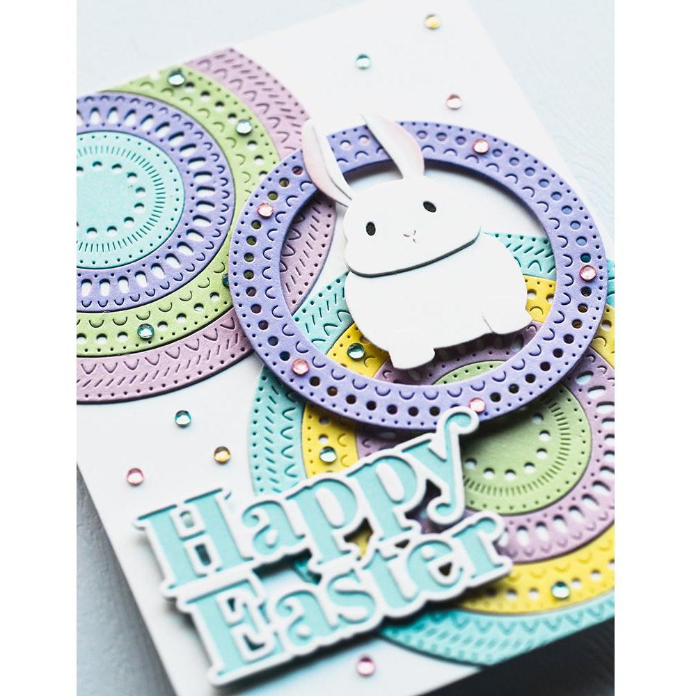 Poppy Stamps Nordic Pattern Rings Dies 2613 happy easter