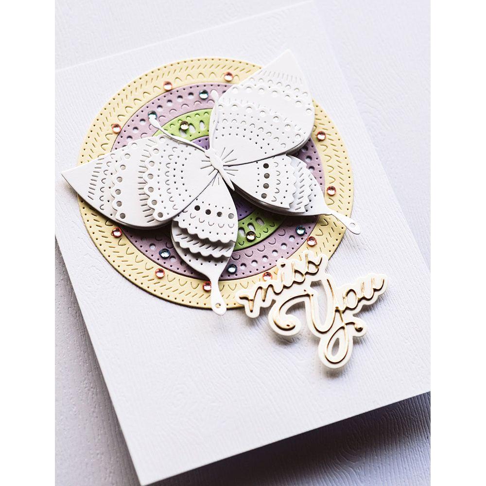 Poppy Stamps Nordic Pattern Rings Dies 2613 butterfly