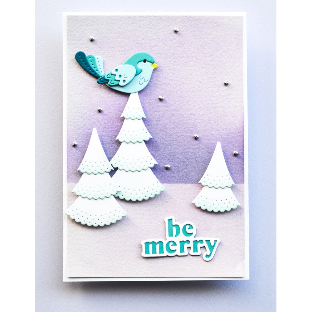 Poppy Stamps Nordic Plumed Bird Dies 2632 trees