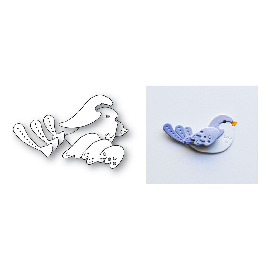 Poppy Stamps Nordic Plumed Bird Dies 2632 pieces
