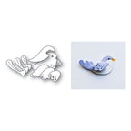 Poppy Stamps Nordic Plumed Bird Dies 2632 pieces