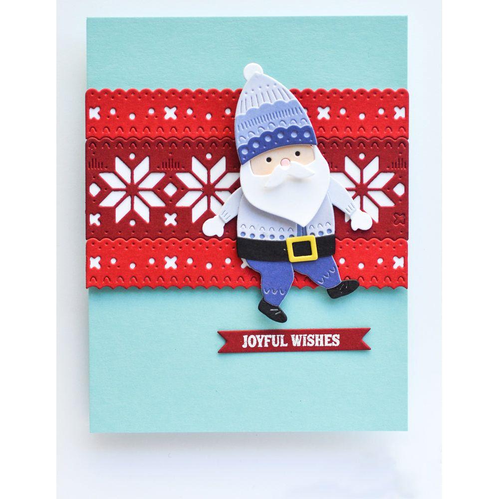 Poppy Stamps Nordic Wintertide Border Set Dies 2633 gnome