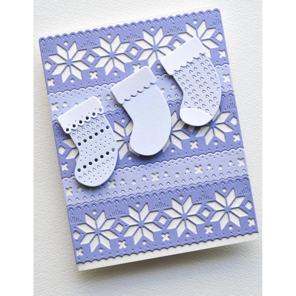 Poppy Stamps Nordic Wintertide Border Set Dies 2633 stockings