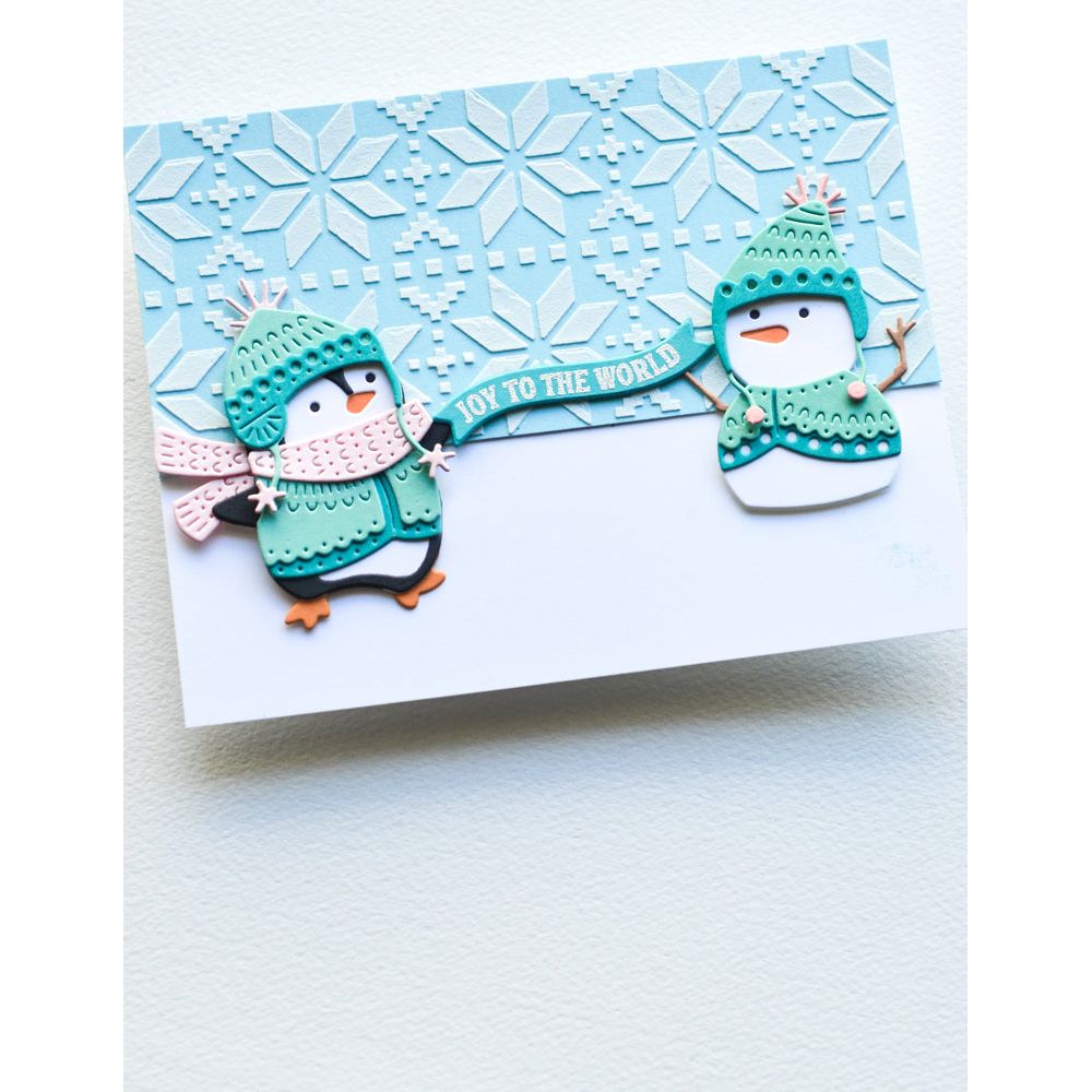 Poppy Stamps Nordic Happy Snowman Dies 2640 nordic