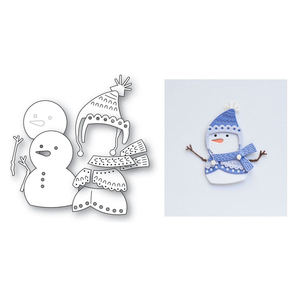 Poppy Stamps Nordic Happy Snowman Dies 2640 pieces