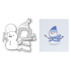 Poppy Stamps Nordic Happy Snowman Dies 2640 pieces