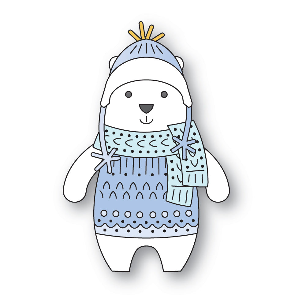 Poppy Stamps Nordic Bundled Bear Dies 2643