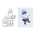Poppy Stamps Nordic Dancing Gnome Dies 2644 pieces