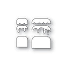 Poppy Stamps Frosted Cake Duo Dies 2673 line art