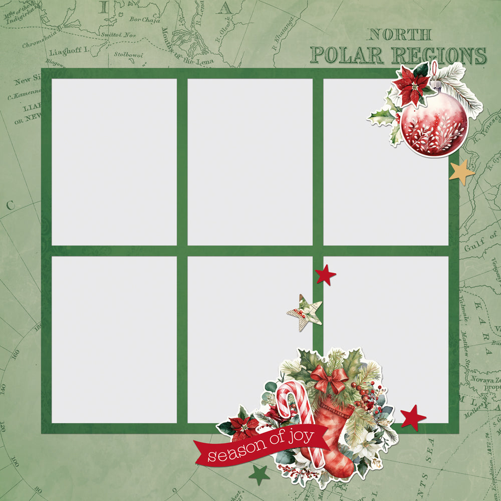 Simple Stories Vintage Old-Fashioned Christmas Page Pieces 27633