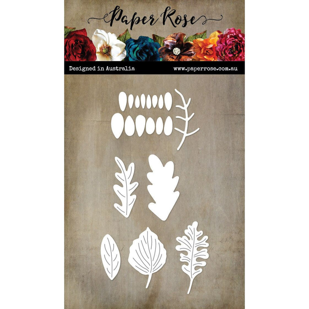 Paper Rose Etched Leaves 1 Dies 28960