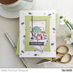 Pretty Pink Posh Wonky Stitched Rectangles Dies